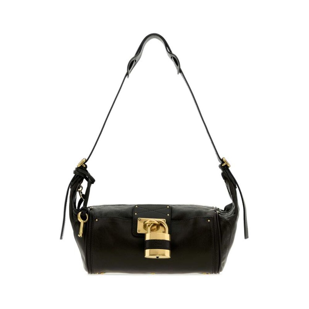 Chloe Women Black Leather Paddington Shoulder Bag